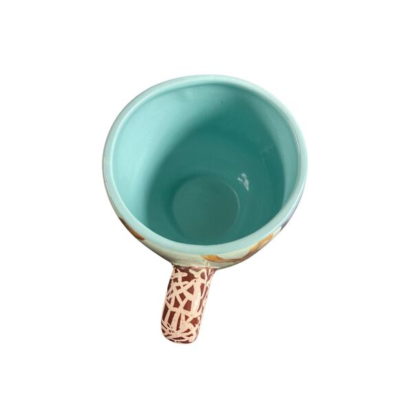 Droll Designs Plum Vine Mug Pottery Hand Painted Signed 2007 - Picture 4 of 5